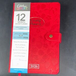 Red Weekly Planner 2026